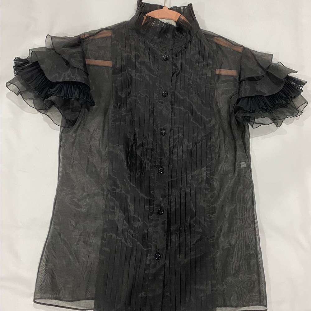 VALENTINO Tulle Black blouse